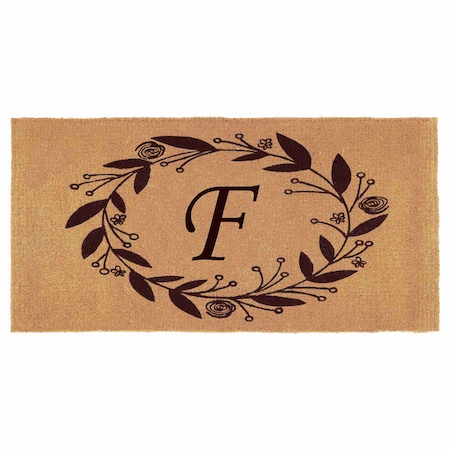 Calloway Mills Monogram Door Mat, Coir, Black, Natural, 36 in W x 72 in L 103363672F
